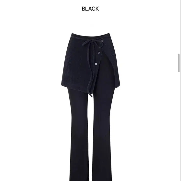 [BUNJANG] On&amp;On Layered Skirt Pants Black / 온앤온 레이어드 스커트 팬츠 블랙