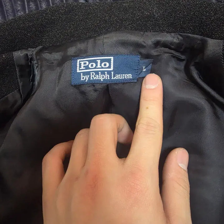 [BUNJANG] Polo Academy Wool Peacoat Black L / 폴로 울100 아카데미 피코트 블랙 L(105)