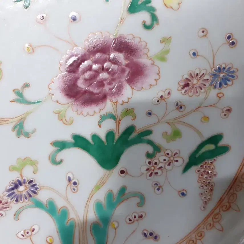 [BUNJANG] Qing Dynasty Guangxu Emperor Porcelain Dish / 이벤트/청.광서제.기물/모란.국화문.대반