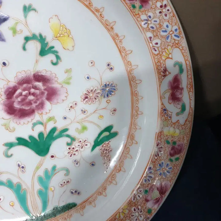 [BUNJANG] Qing Dynasty Guangxu Emperor Porcelain Dish / 이벤트/청.광서제.기물/모란.국화문.대반