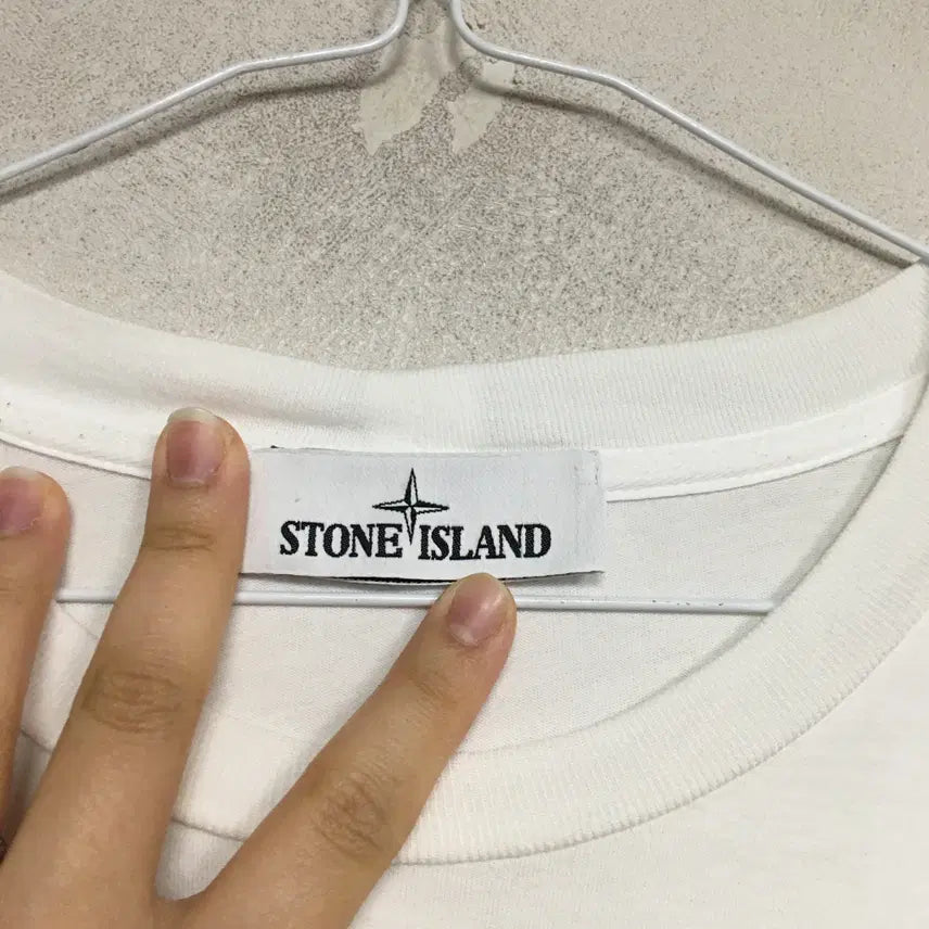 [BUNJANG] Stone Island Genuine Logo Short Sleeve T-Shirt L / 스톤아일랜드 정품 로고 반팔 티셔츠 L