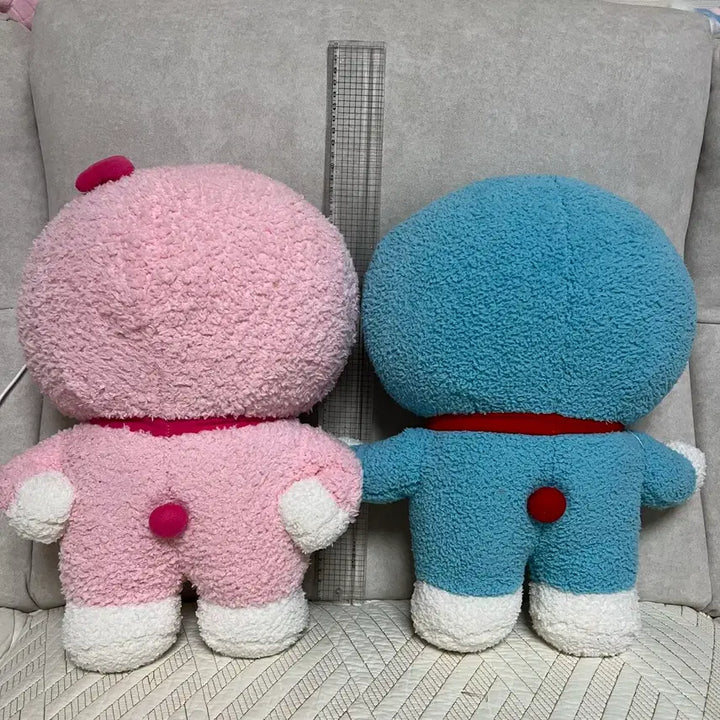 [BUNJANG] Doraemon Pink/Blue Set Plush Doll / 도라에몽 인형 핑크/블루 세트 40cm