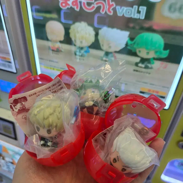 [BUNJANG] One Punch Man Petatto Wind-up Mascot Gacha (Tatsumaki/Garou/Genos) - Sealed / 미개봉)원펀맨 펫타토 태엽 마스코트 가챠(타츠마키/가로우/제노스)