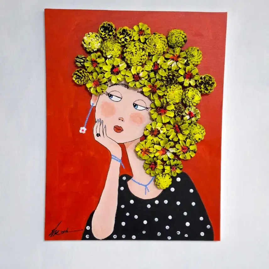 [BUNJANG] Lovely Woman Painting / 사랑스런여인 개없.집들이