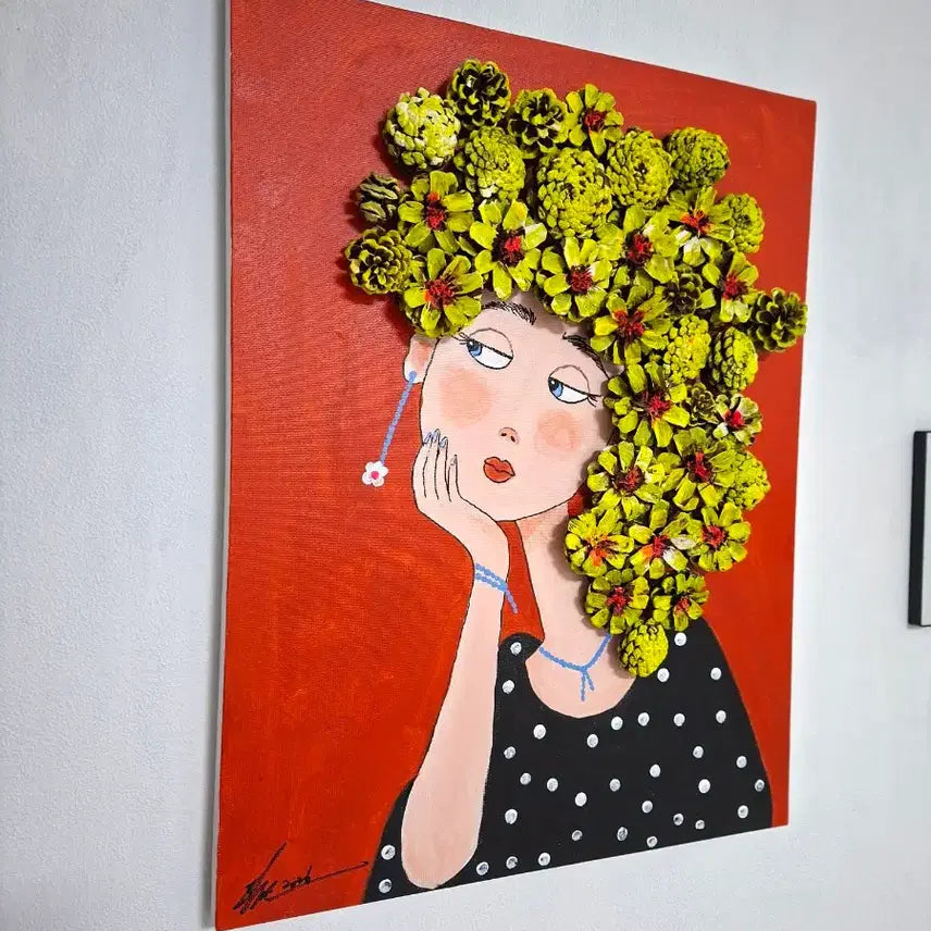 [BUNJANG] Lovely Woman Painting / 사랑스런여인 개없.집들이