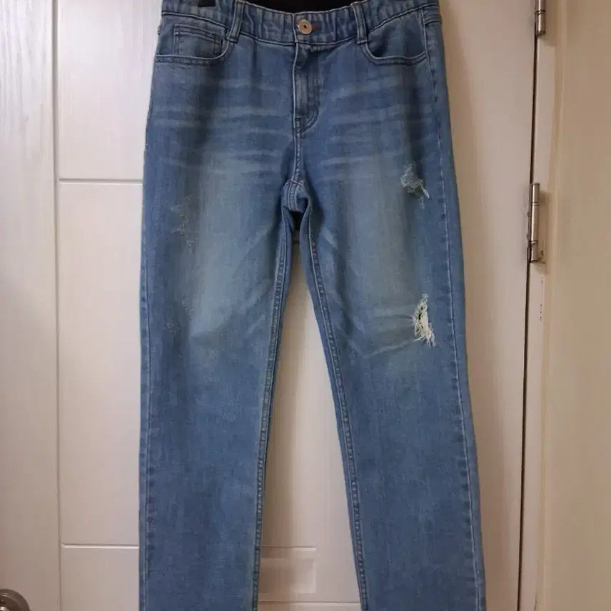 [BUNJANG] Benetton Denim Jeans / 베네통 데미지 워싱 데님 청바지