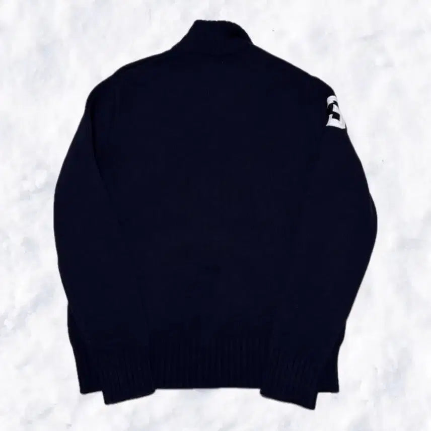 [BUNJANG] Polo Ralph Lauren Navy Big Pony Knit Zip-up / 폴로 랄프로렌 네이비 빅포니 니트 집업