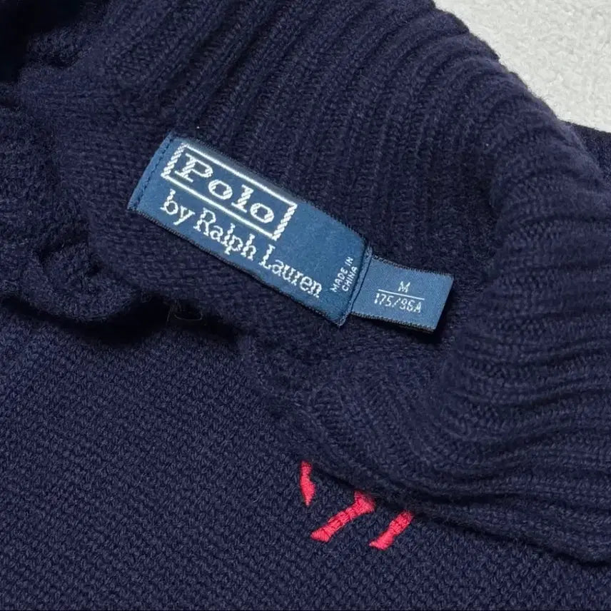 [BUNJANG] Polo Ralph Lauren Navy Big Pony Knit Zip-up / 폴로 랄프로렌 네이비 빅포니 니트 집업