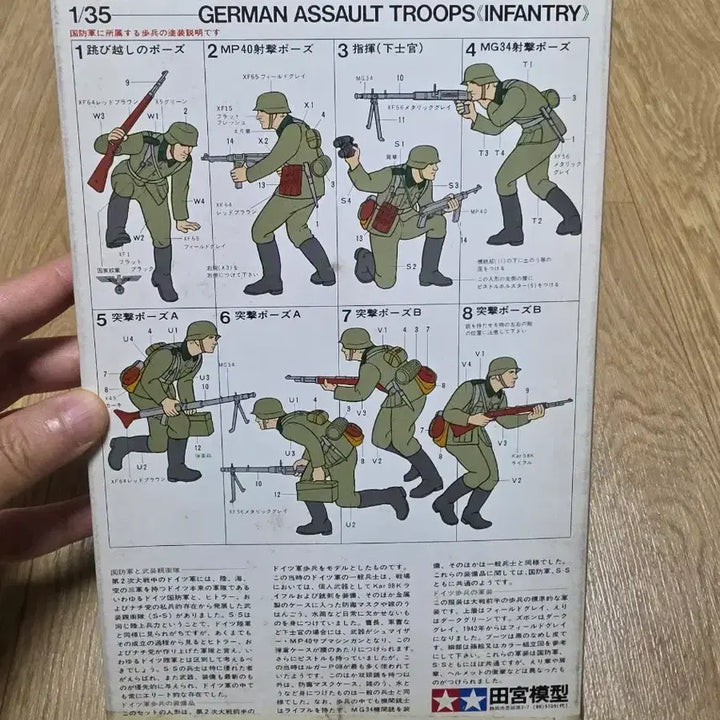 [BUNJANG] Tamiya German Infantry Set 1/35 Plastic Model Kit / 고전프라 타미야 1/35 독일 보병 세트 구판