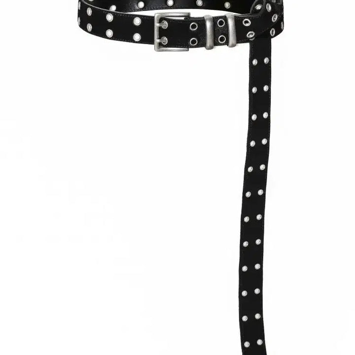 [BUNJANG] MJD Kamien Double Hole Belt Black / MJD X 카미엔 더블 홀 벨트 블랙