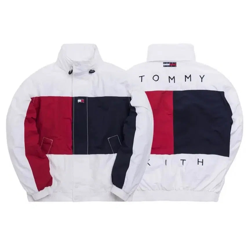[BUNJANG] Tommy Hilfiger Kith Track Jacket White / [L] 타미힐피거 kith 트랙 자켓 화이트