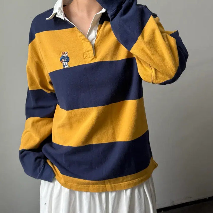[BUNJANG] Yale Collar T-shirt / [S] 예일 카라티셔츠