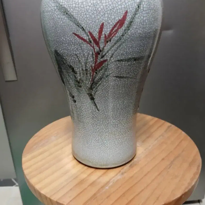 [BUNJANG] Antique Celadon Porcelain Vase / 골동빙렬철화석란도화병