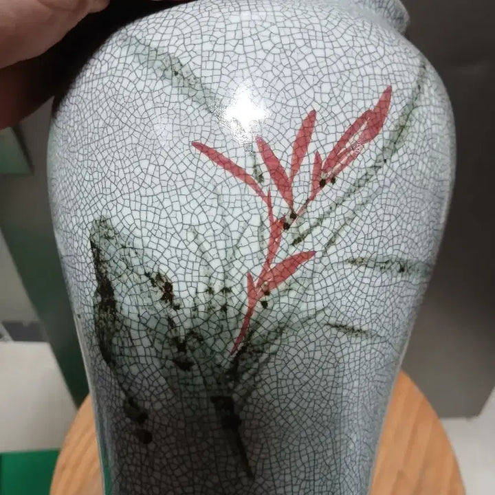 [BUNJANG] Antique Celadon Porcelain Vase / 골동빙렬철화석란도화병