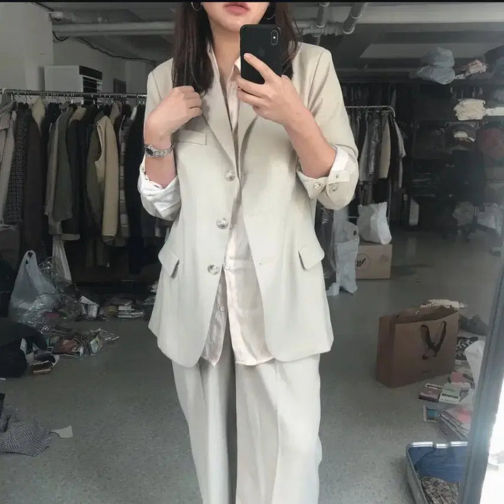 [BUNJANG] Basil in Bottle Beige Jacket / 바질인보틀 자켓 베이지