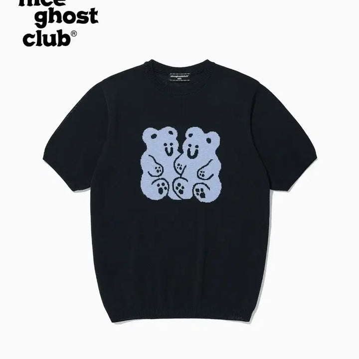 [SOLD OUT] S [새상품]나이스고스트클럽 젤리베어 반팔 니트 블랙