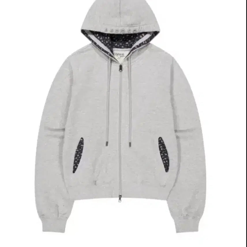[SOLD OUT] 코이세이오 플라워 포인트 후드집업 그레이 사이즈2