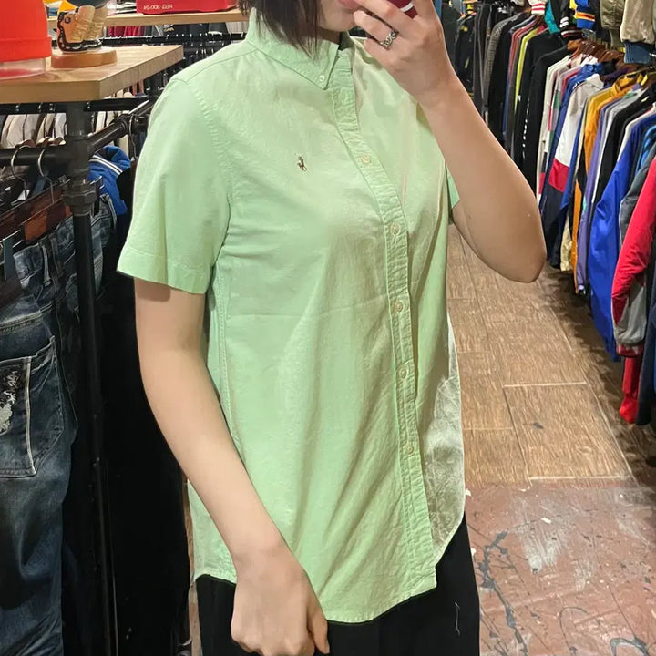 [BUNJANG] HI Polo Short Sleeve Shirt - Green / [HI] 폴로 반팔 셔츠 그린