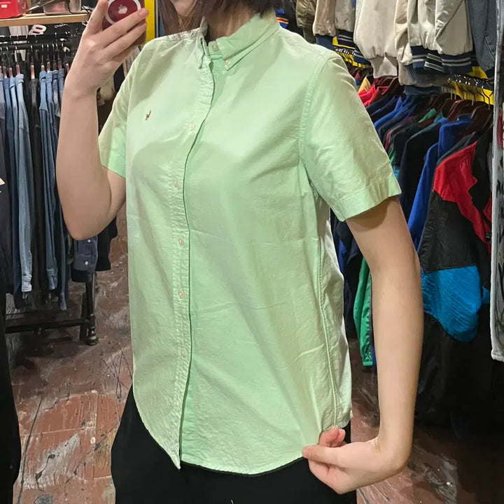 [BUNJANG] HI Polo Short Sleeve Shirt - Green / [HI] 폴로 반팔 셔츠 그린