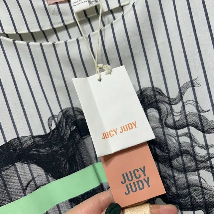 [BUNJANG] Joo See Jude Stripe Shirt Dress S / 주시주디스트라이프 셔츠 원피스 새상품 S