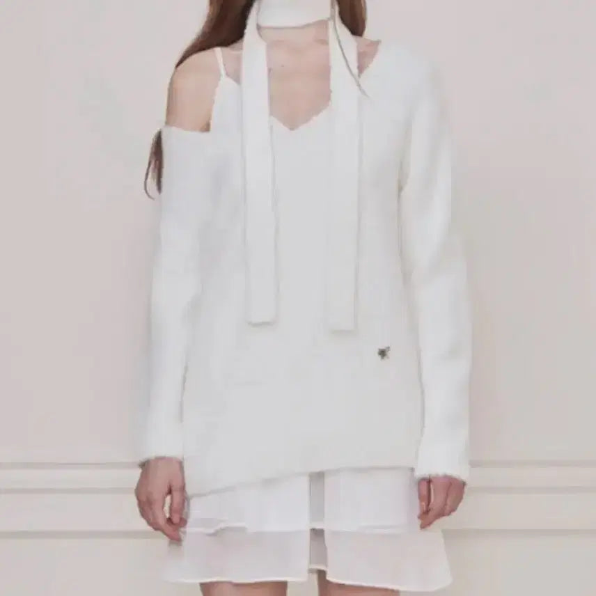 [BUNJANG] Not Your Rose Coco Scarf Knit Ivory / 낫유어로즈 코코 스카프 니트 아이보리