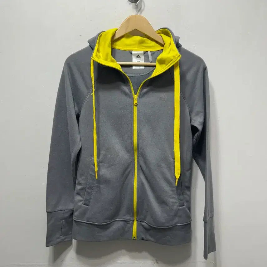 [BUNJANG] Adidas Gray/Yellow Hoodie Zip-up (Size 85) / 아디다스 그레이/옐로우 후드집업 85사이즈