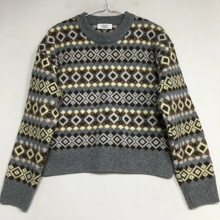 [BUNJANG] Studio Tomboy Jacquard Wool Knit Sweater / 22 스튜디오톰보이 자카드 울 니트 F