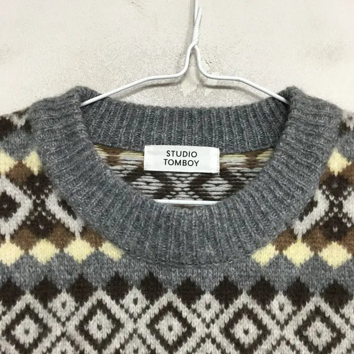 [BUNJANG] Studio Tomboy Jacquard Wool Knit Sweater / 22 스튜디오톰보이 자카드 울 니트 F