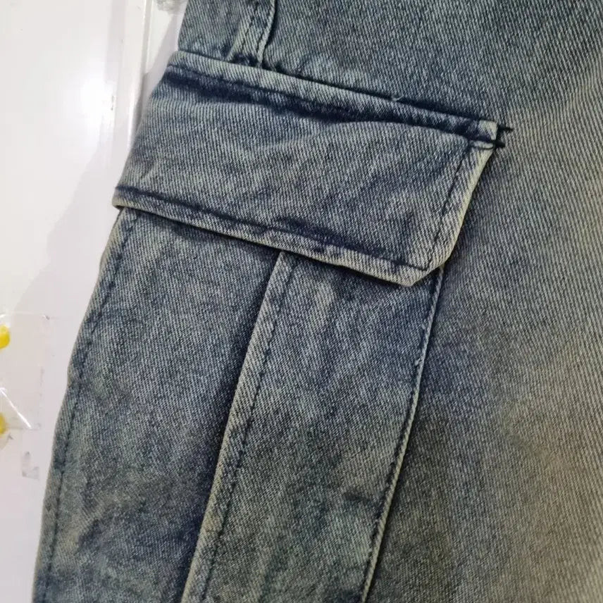 [BUNJANG] Unisex Bermuda Denim Shorts / 남여공용 봄. 여름. 버뮤다 청 7부부반바지.  새상품. 허리32까지
