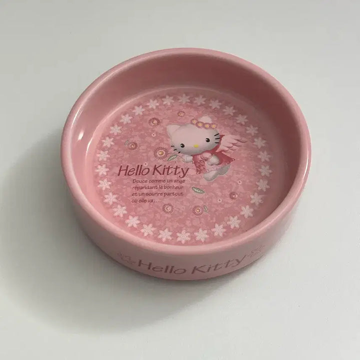 [BUNJANG] Vintage Hello Kitty Angel Glass Tray Storage Box / 고전 키티 엔젤 유리 트레이 보관함
