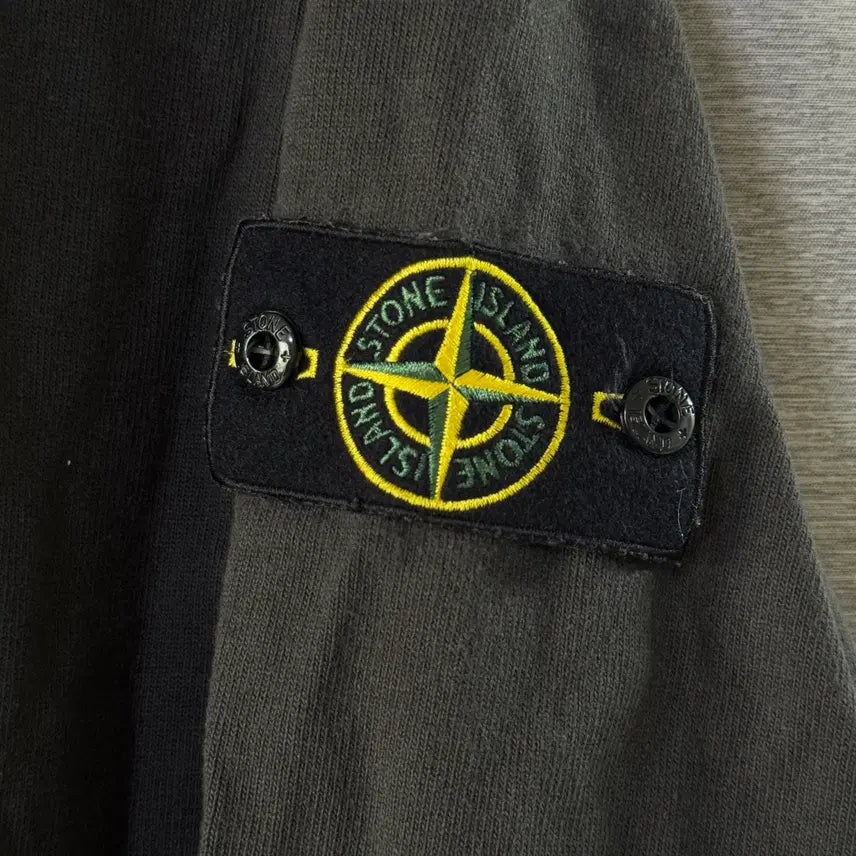 [BUNJANG] Stone Island Patch Charcoal Sweatshirt / [L] 스톤아일랜드 와펜 패치 맨투맨 차콜