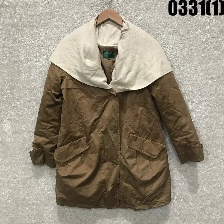 [BUNJANG] Benetton Brown Short Padded Coat / 베네통 브라운 숏 패딩 코트
