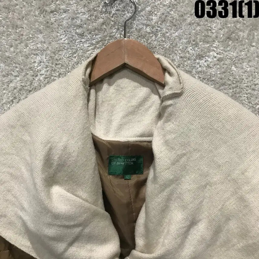 [BUNJANG] Benetton Brown Short Padded Coat / 베네통 브라운 숏 패딩 코트