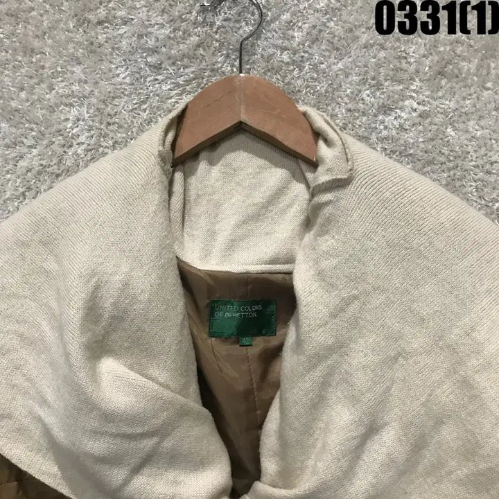 [BUNJANG] Benetton Brown Short Padded Coat / 베네통 브라운 숏 패딩 코트