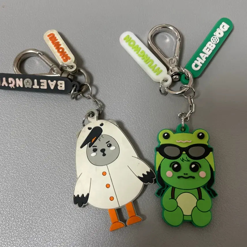 [BUNJANG] MONSTA X Chae Hyungwon &amp; Joohoney Keyring Bundle Set / 일괄) 배통이 채부기 일괄 키링 몬엑 채션키링