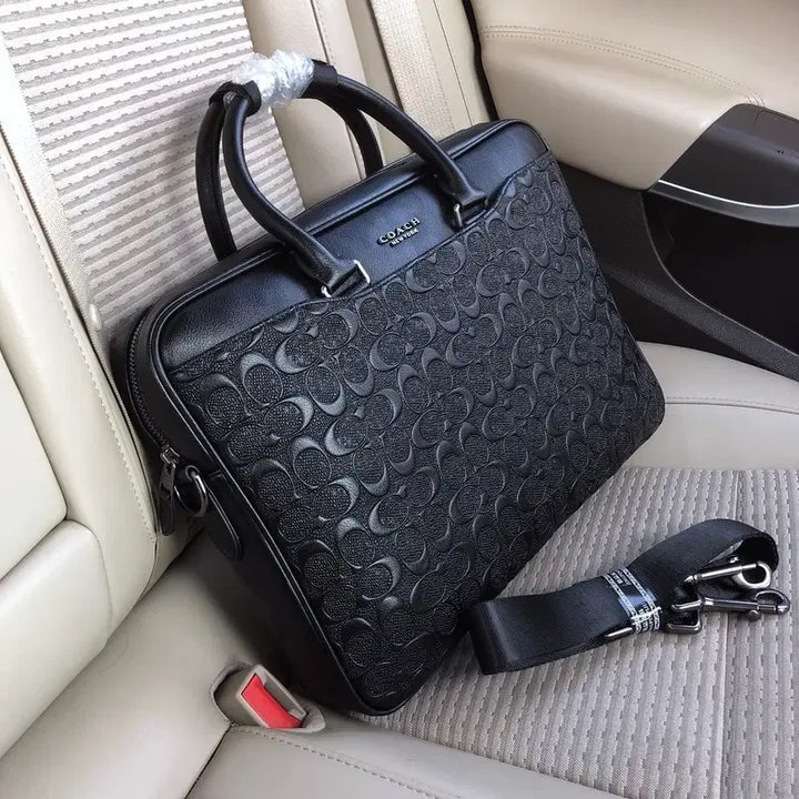 [BUNJANG] Coach Black Signature Briefcase / 코치 블랙 시그니처 서류 가방