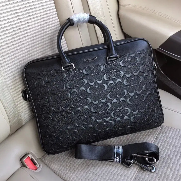 [BUNJANG] Coach Black Signature Briefcase / 코치 블랙 시그니처 서류 가방