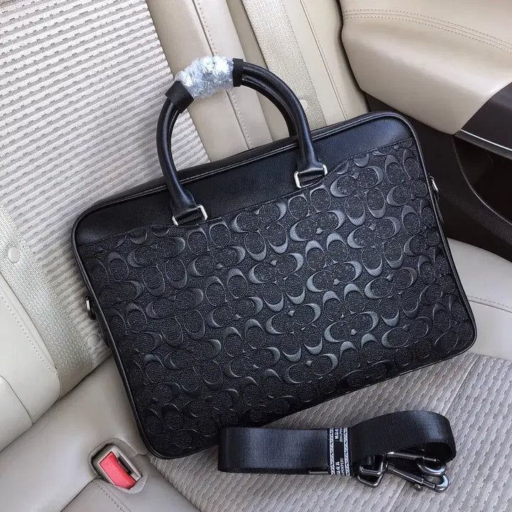 [BUNJANG] Coach Black Signature Briefcase / 코치 블랙 시그니처 서류 가방