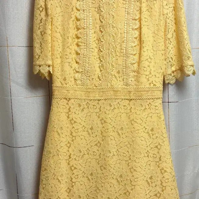 [BUNJANG] It MICHAA Flare Half Sleeve Lace Dress S / 잇미샤 플레어 하프 슬리브 레이스 원피스 S