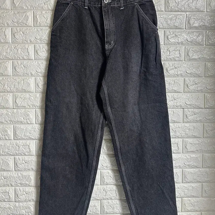[BUNJANG] Outstanding Loose Fit Carpenter Black Denim Pants S / 아웃스탠딩 루즈핏 카펜터 블랙 데님 팬츠 S