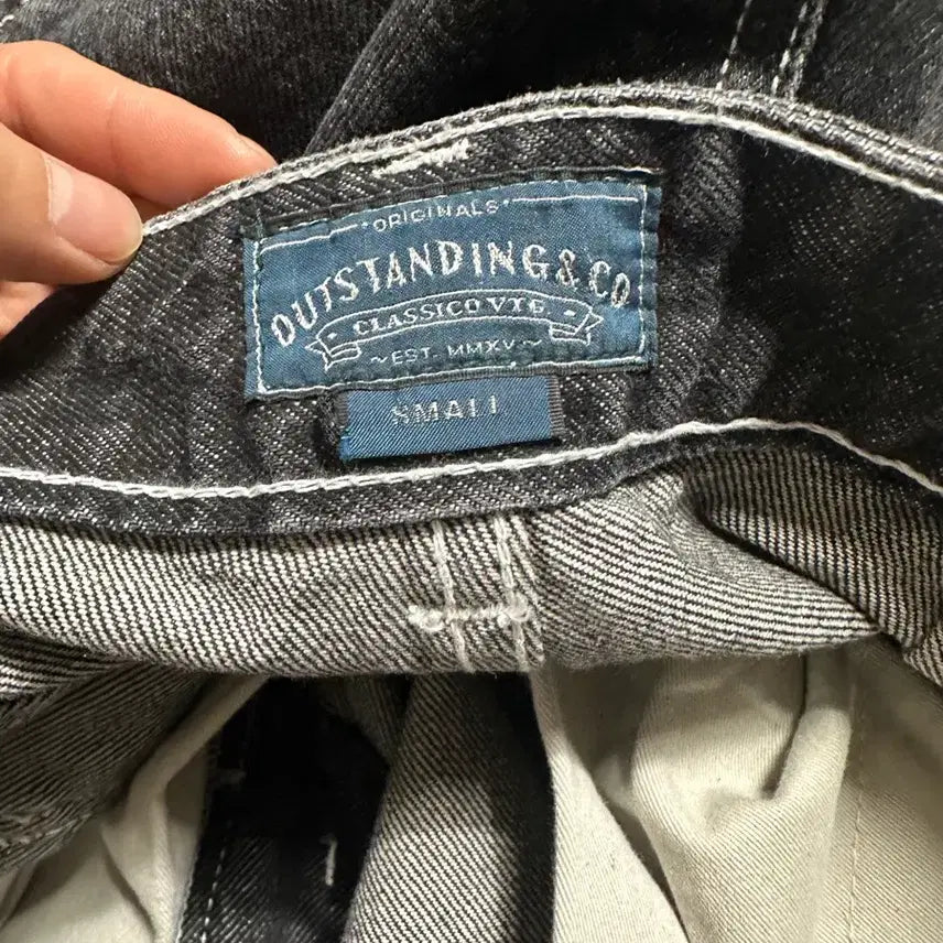 [BUNJANG] Outstanding Loose Fit Carpenter Black Denim Pants S / 아웃스탠딩 루즈핏 카펜터 블랙 데님 팬츠 S
