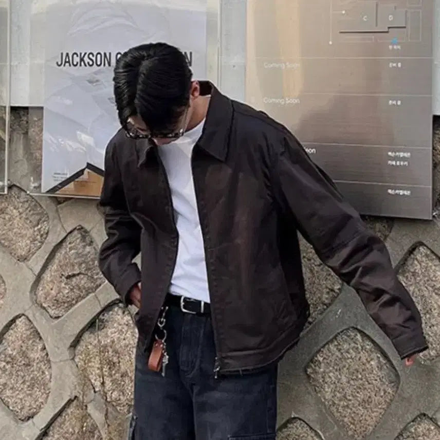 [BUNJANG] COOR Loop Raw-cut Jacket Charcoal Grey L / 쿠어 루프 로우컷 자켓 차콜그레이 L