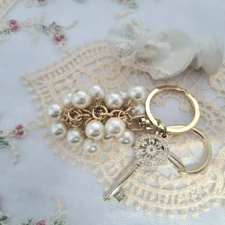 [BUNJANG] Pearl Keyring Ornament / 진주 키링 열쇠 장식품(새상품)