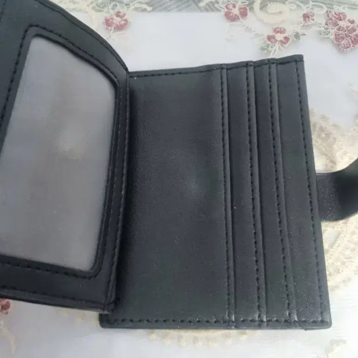[BUNJANG] Black Woven Card Wallet / 블랙 위빙 카드지갑 똑딱이형(새상품)
