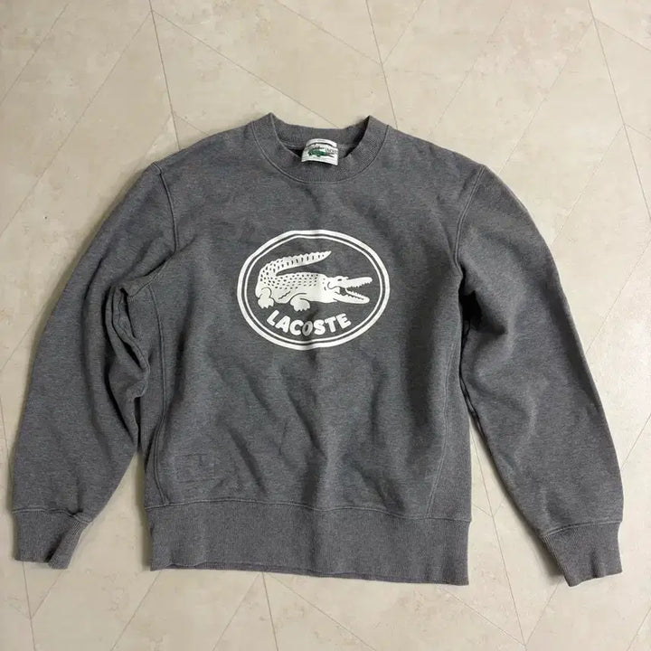 [BUNJANG] Lacoste Grey Sweatshirt T-Shirt / Lacoste 라코스테 그레이 맨투맨 티셔츠