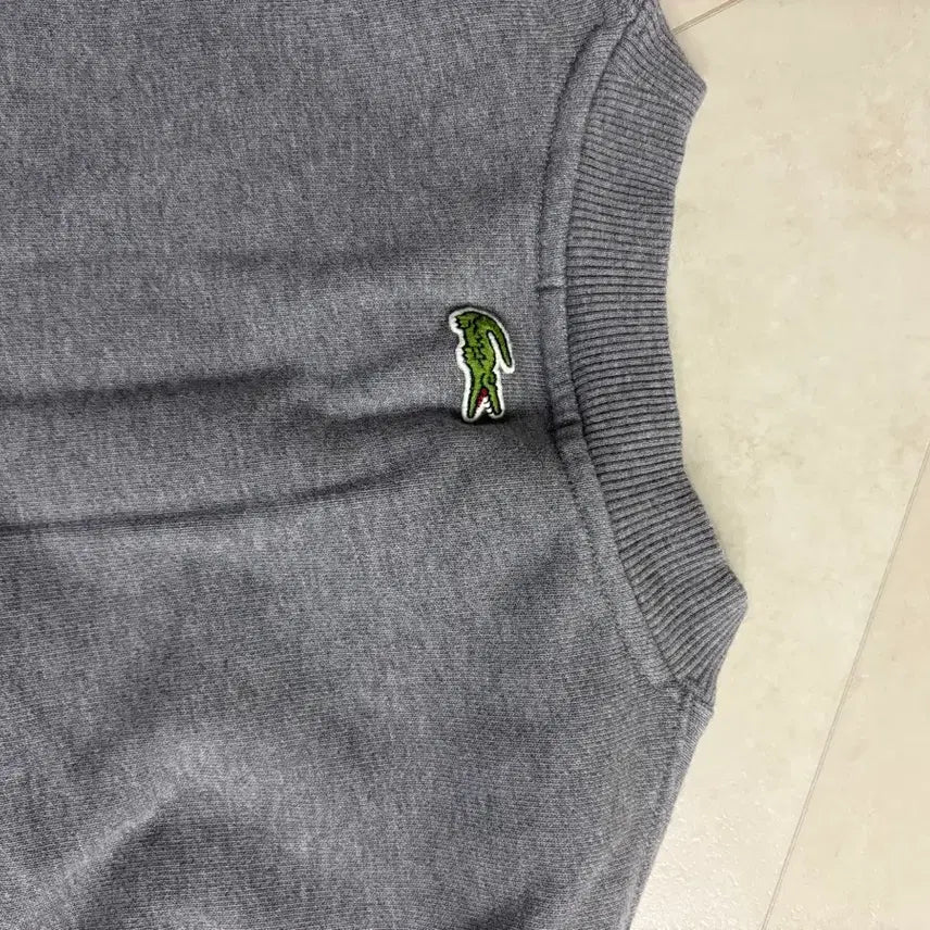 [BUNJANG] Lacoste Grey Sweatshirt T-Shirt / Lacoste 라코스테 그레이 맨투맨 티셔츠