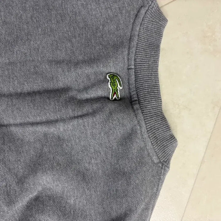 [BUNJANG] Lacoste Grey Sweatshirt T-Shirt / Lacoste 라코스테 그레이 맨투맨 티셔츠