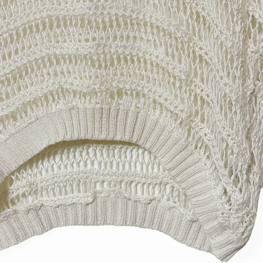 [BUNJANG] Vintage Japanese Open Knit Loose Fit Sweater / 일본빈티지 그물니트 루즈 오버핏가오리 니트 모리걸하구미룩갸루y2k히피
