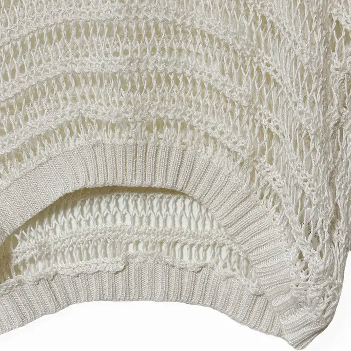 [BUNJANG] Vintage Japanese Open Knit Loose Fit Sweater / 일본빈티지 그물니트 루즈 오버핏가오리 니트 모리걸하구미룩갸루y2k히피