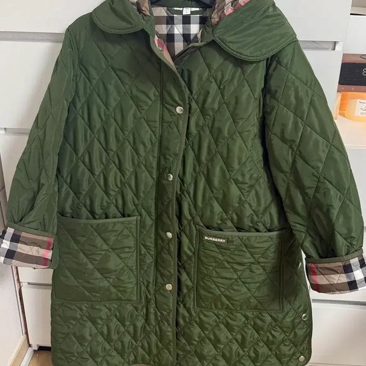 [BUNJANG] Burberry Quilted Long Jacket (L) / 버버리패딩 퀼팅롱자켓 L사이즈(77~)
